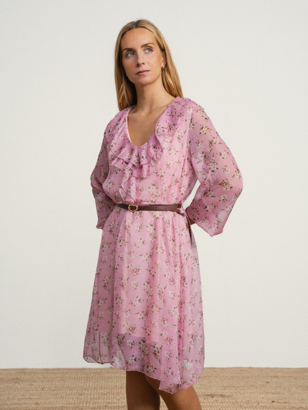 Floral dress with belt Floral dress with belt