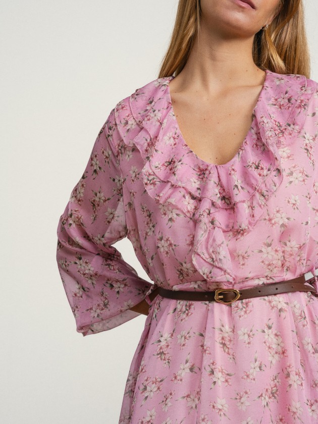 Floral dress with belt Floral dress with belt