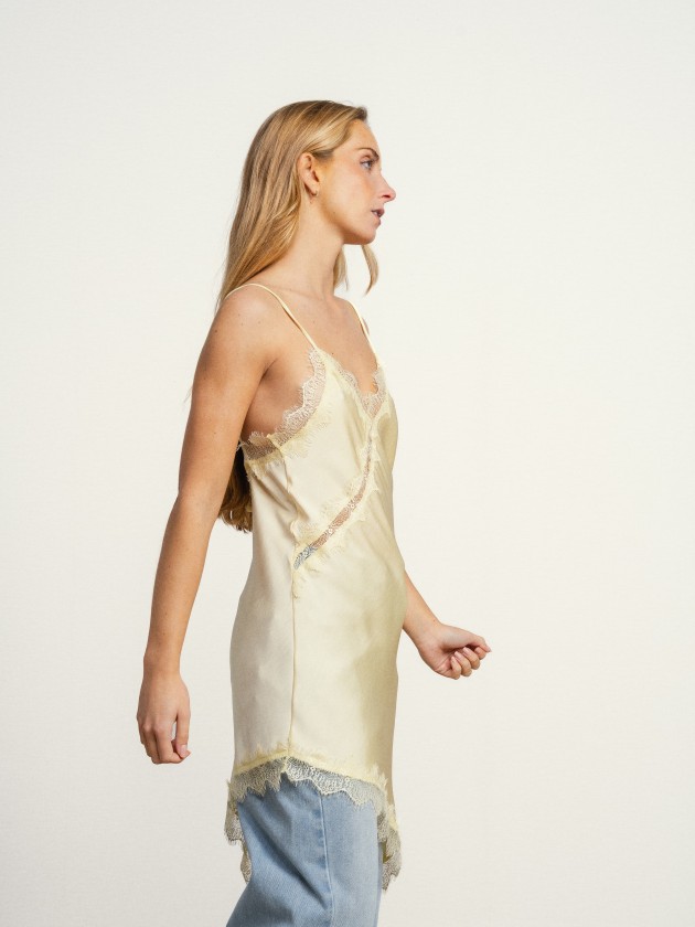 Asymmetrical satin dress Asymmetrical satin dress