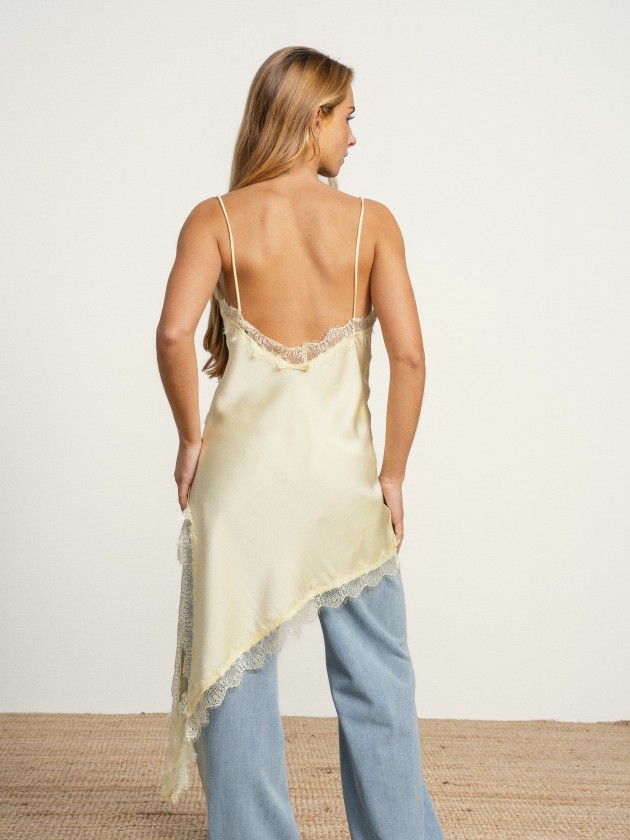 Asymmetrical satin dress Asymmetrical satin dress