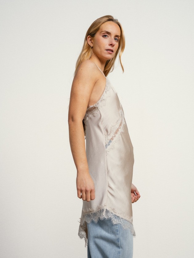 Asymmetrical satin dress Asymmetrical satin dress