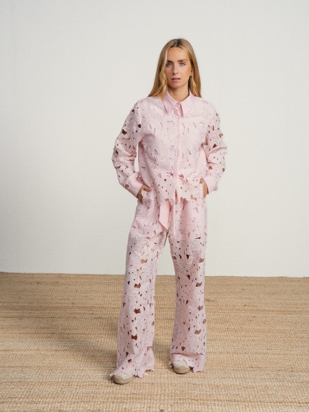 Lace pants and shirt set
