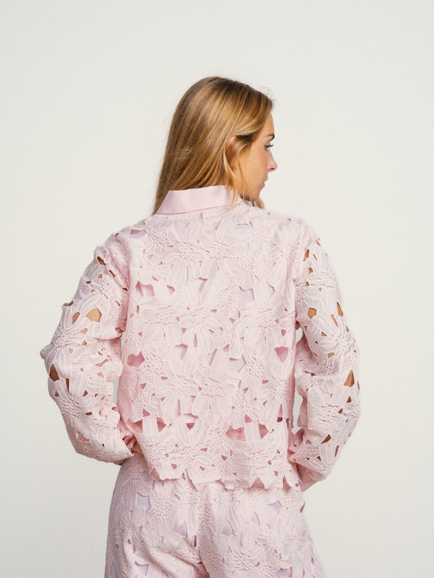 Lace pants and shirt set