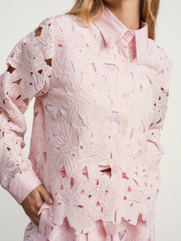 Lace pants and shirt set