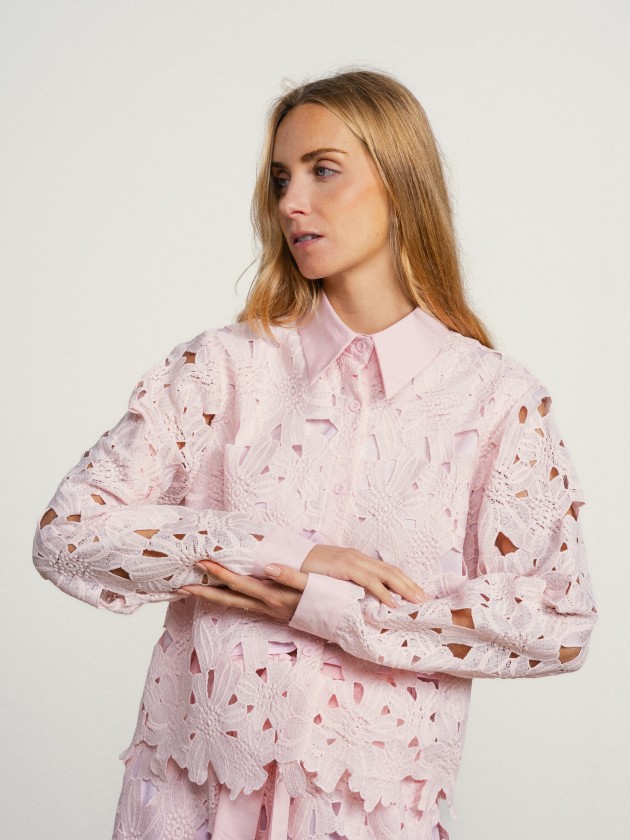 Lace pants and shirt set