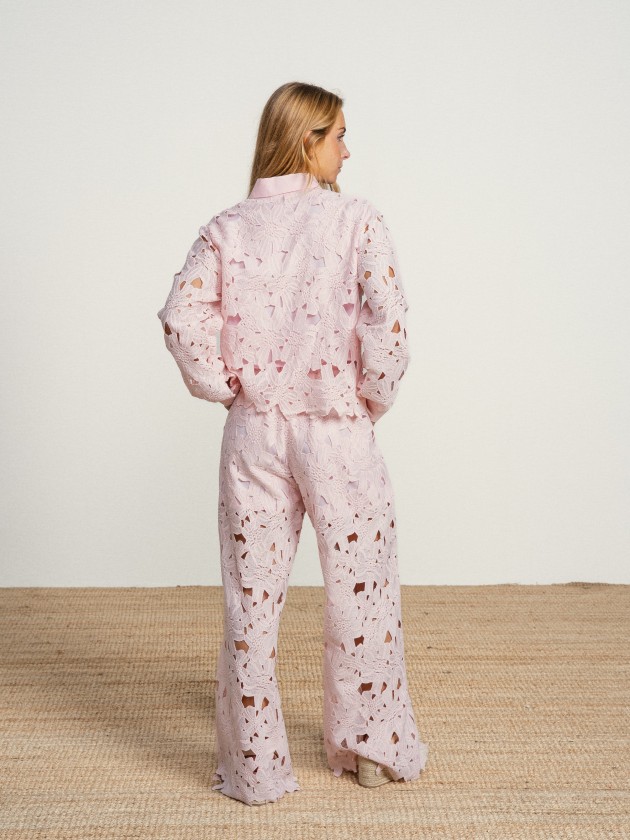 Lace pants and shirt set