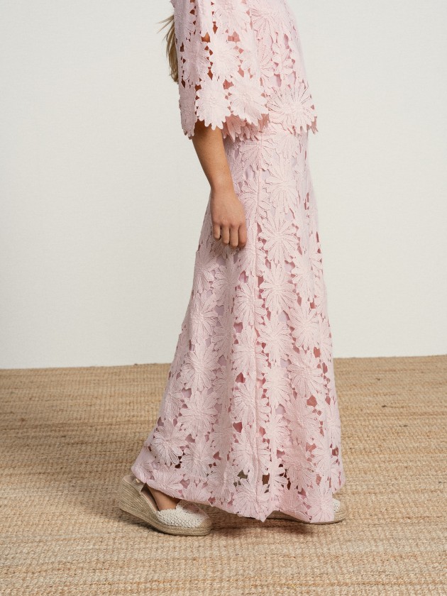 Ensemble jupe longue et haut en dentelle Ensemble jupe longue et haut en dentelle