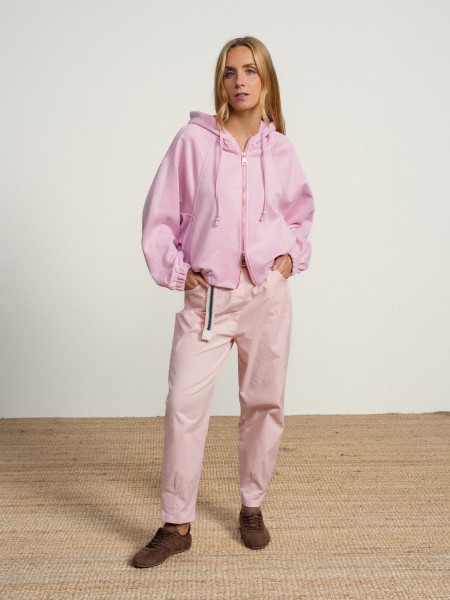 Cotton balloon pants with belt