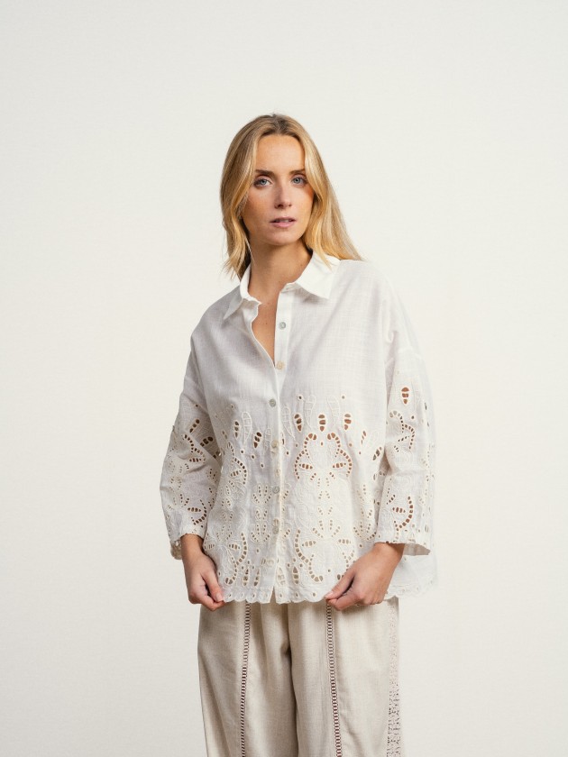 Cotton shirt with embroidery Cotton shirt with embroidery