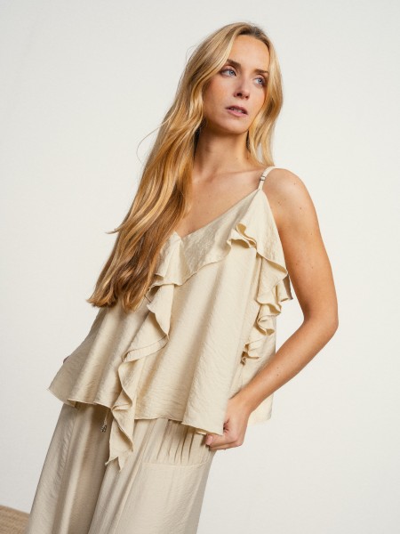 Top with ruffles