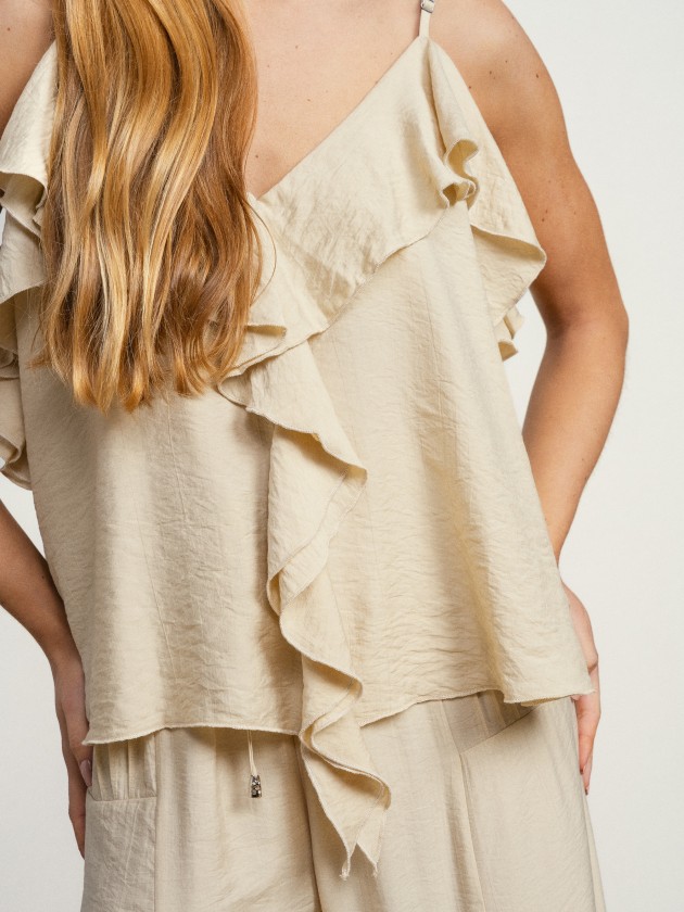 Top with ruffles