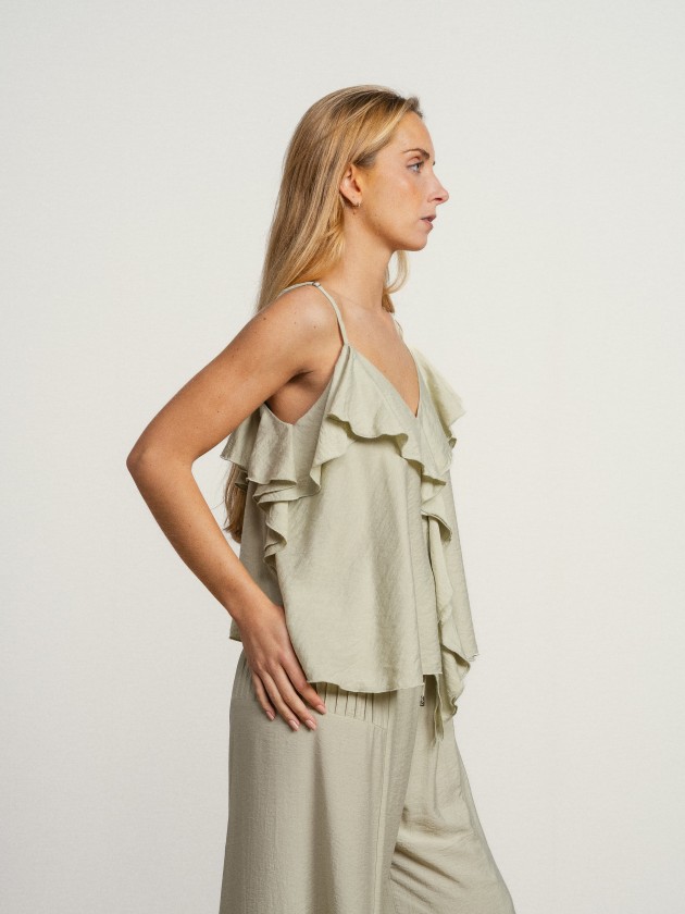 Top with ruffles Top with ruffles