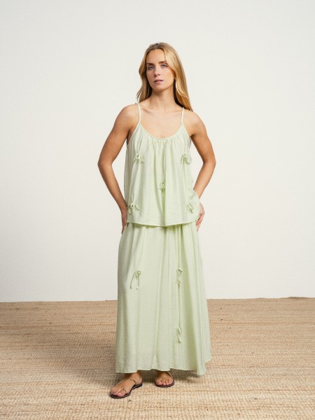 Skirt with bows