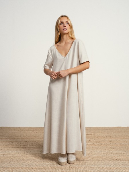 V-neck dress