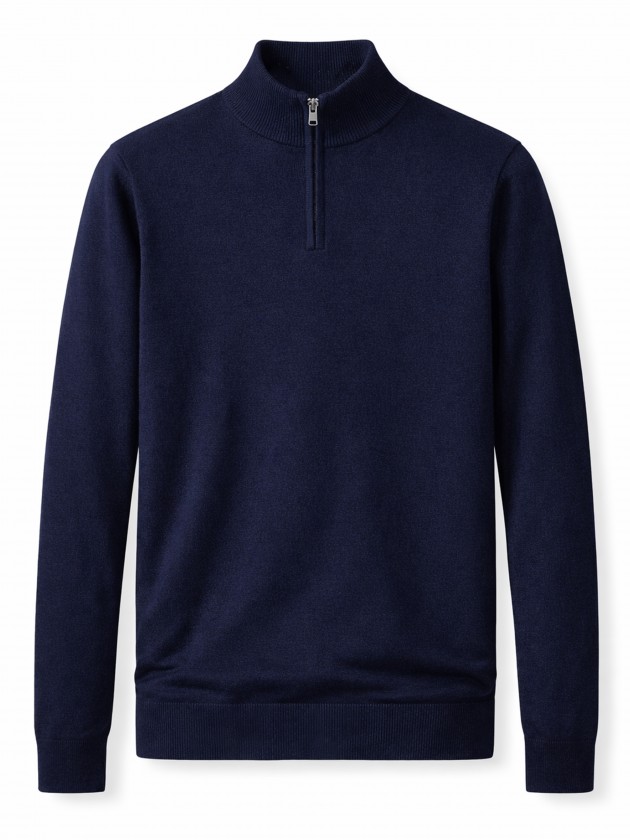 Knitted polo with zip Knitted polo with zip