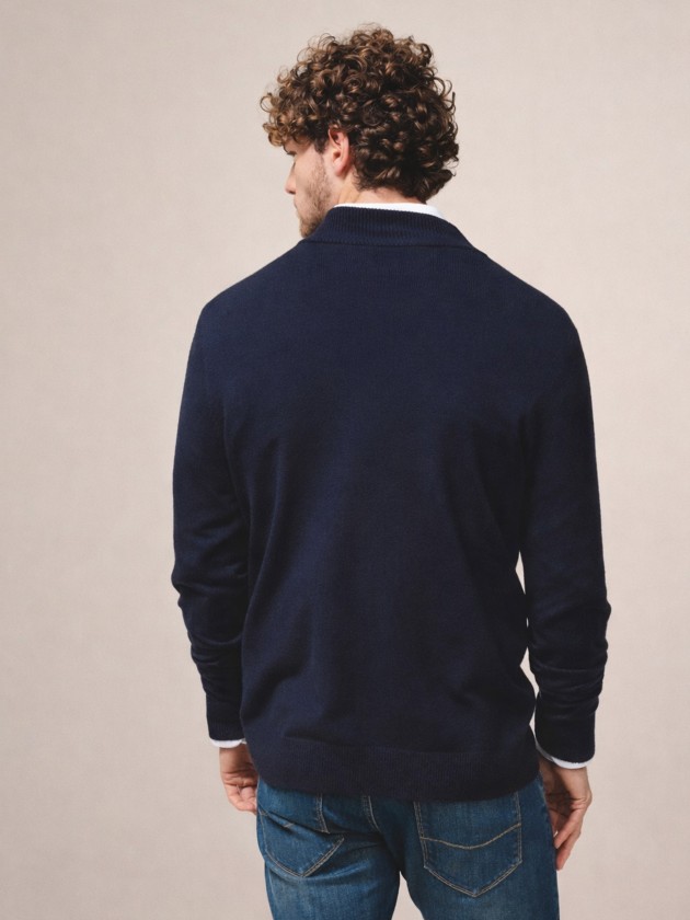 Knitted polo with zip Knitted polo with zip
