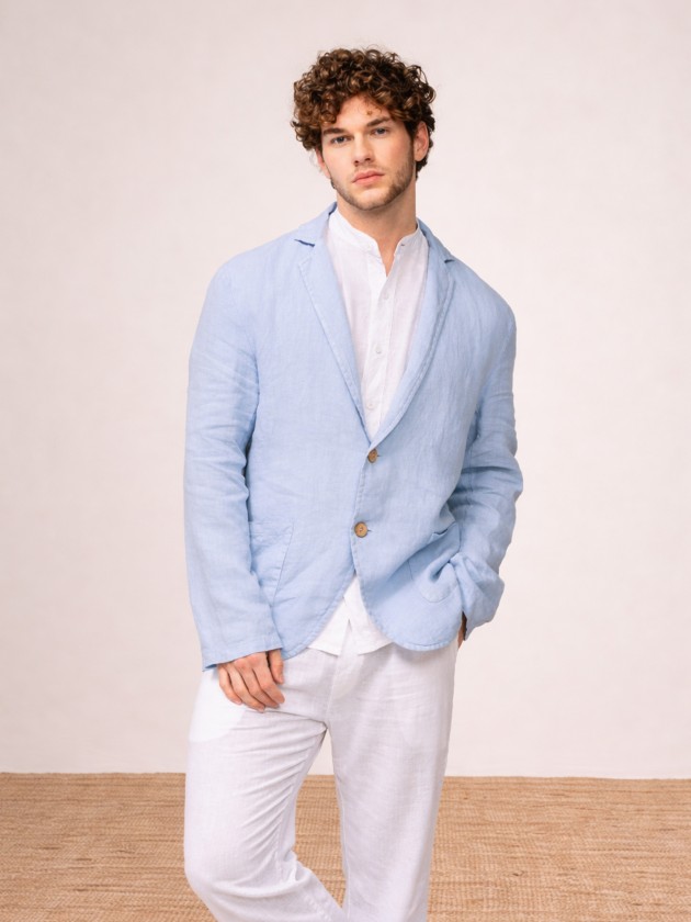 100% linen suit blazer