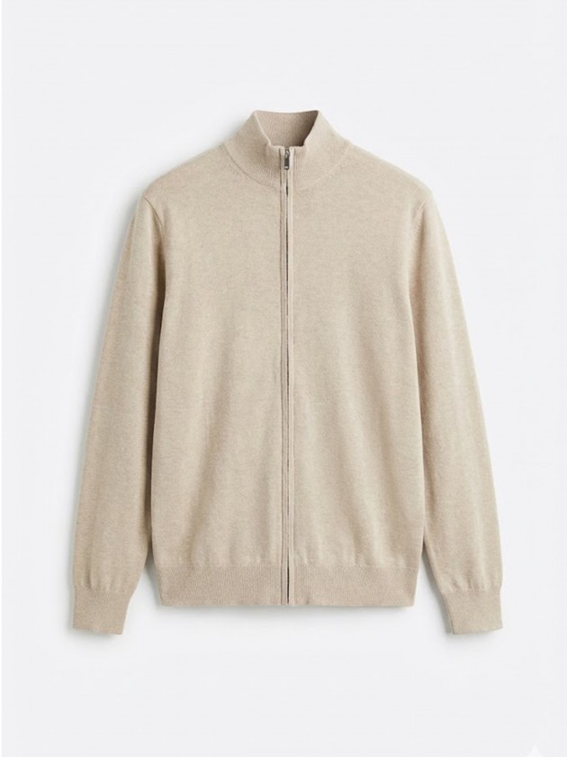 Knitted jacket with zip Knitted jacket with zip