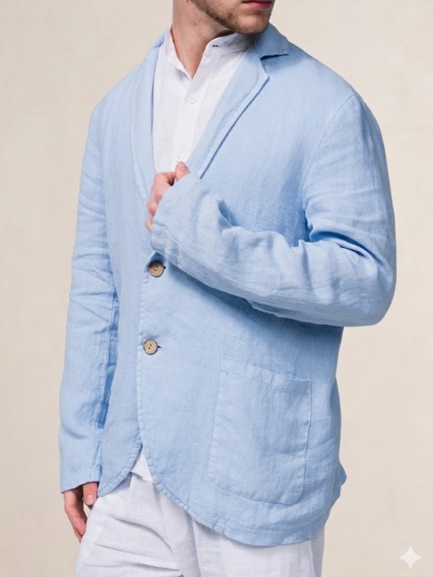100% linen suit blazer
