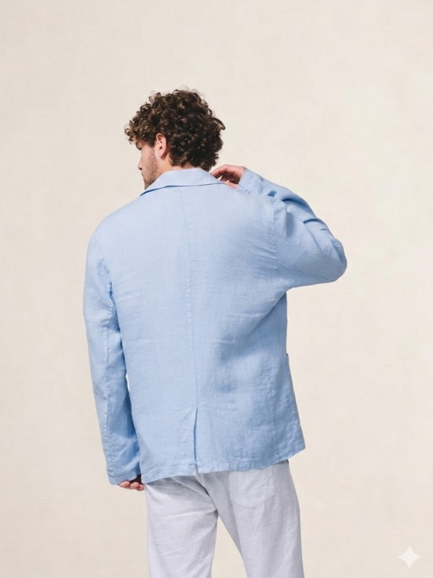 100% linen suit blazer