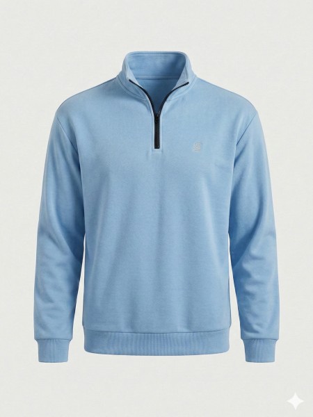 Polo shirt with zipper closure