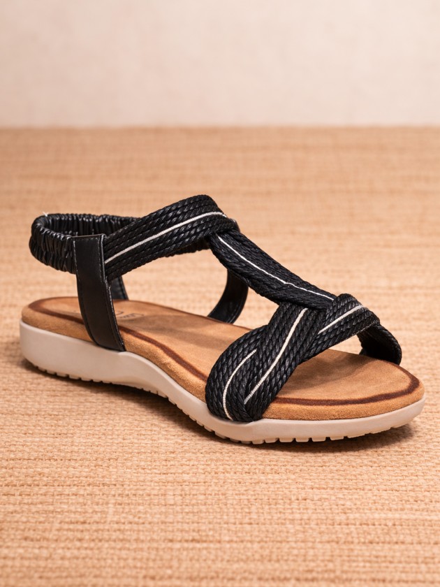 Open sandals with star rope