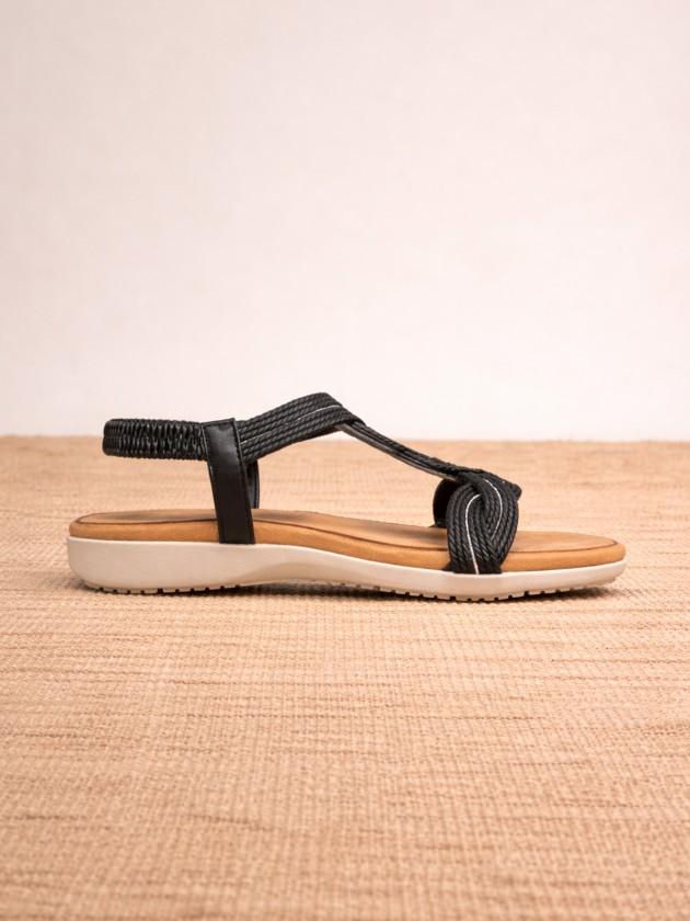 Open sandals with star rope