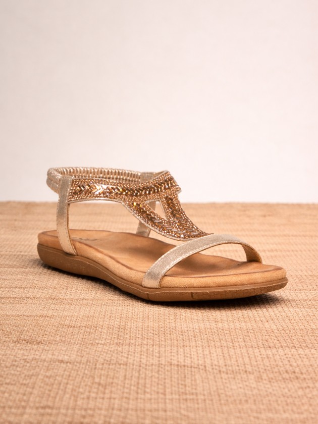 Shiny open sandals