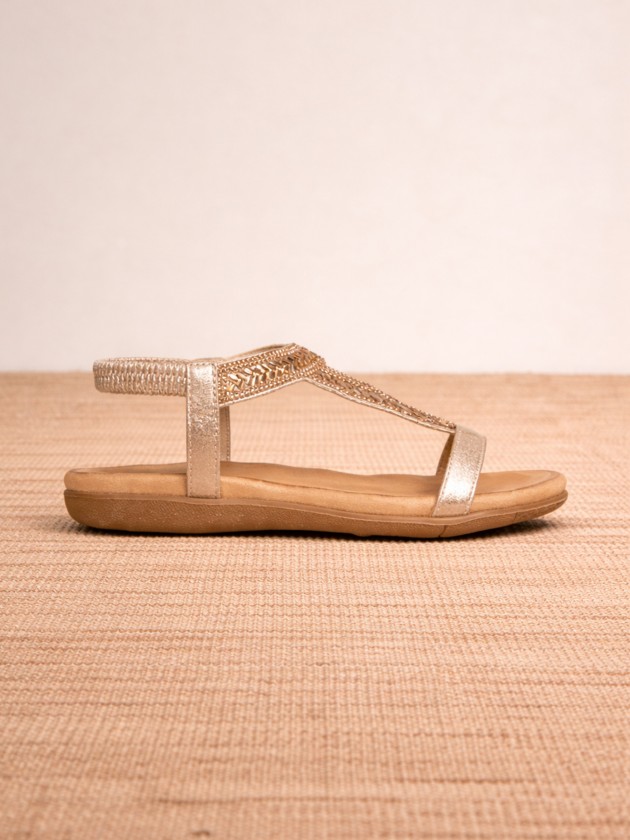 Shiny open sandals