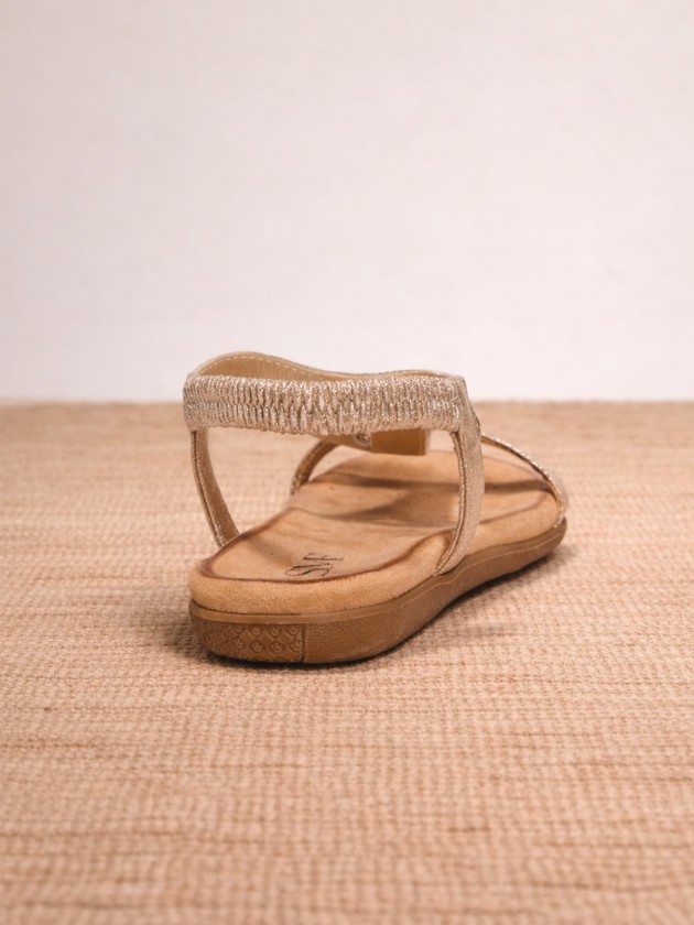 Shiny open sandals