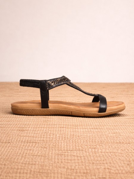Shiny open sandals