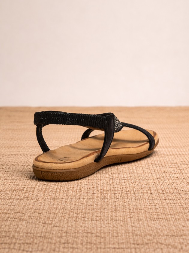 Shiny open sandals
