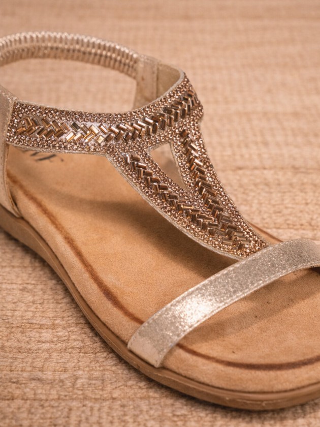 Shiny open sandals