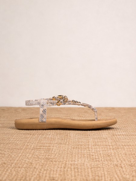 Open sandals with applications