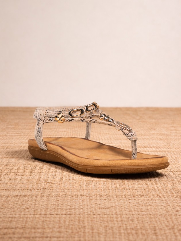 Open sandals with applications