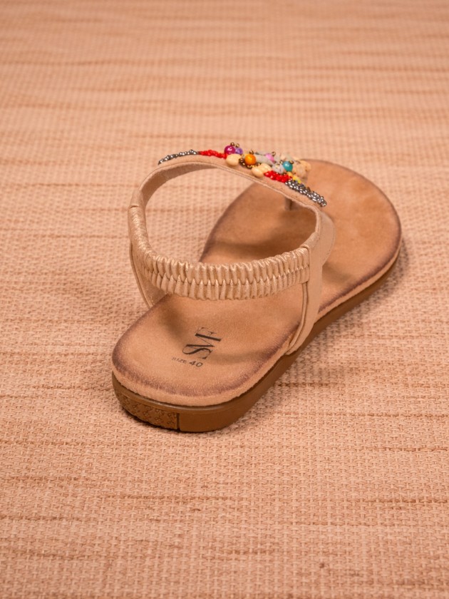 Open sandals with beads