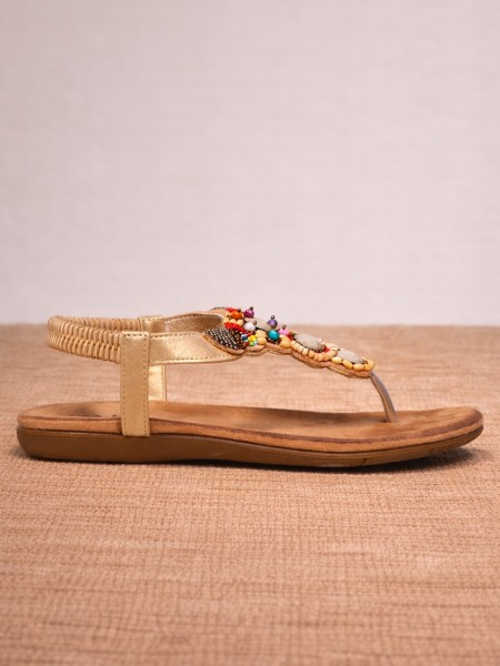 Open sandals with beads