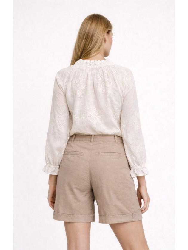 Blouse with sheer floral print Blouse with sheer floral print