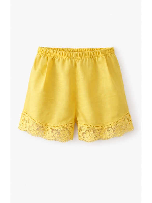 Cotton shorts with english embroidery Cotton shorts with english embroidery