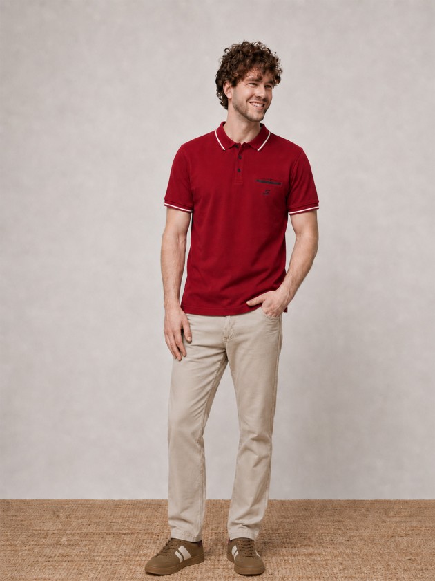 Polo piqu� contrastes