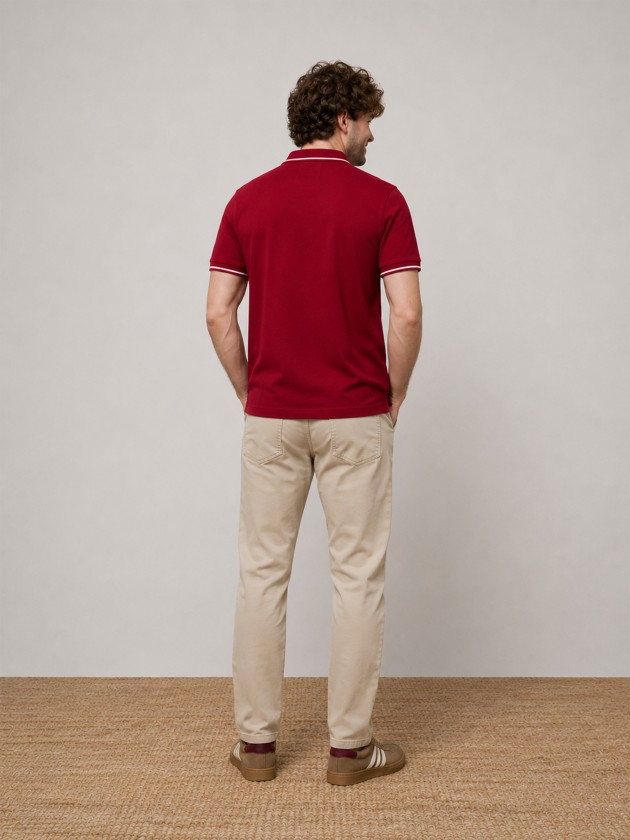 Polo piqu� contrastes