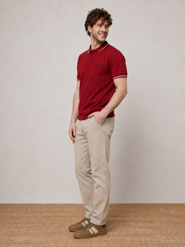 Polo piqu� contrastes