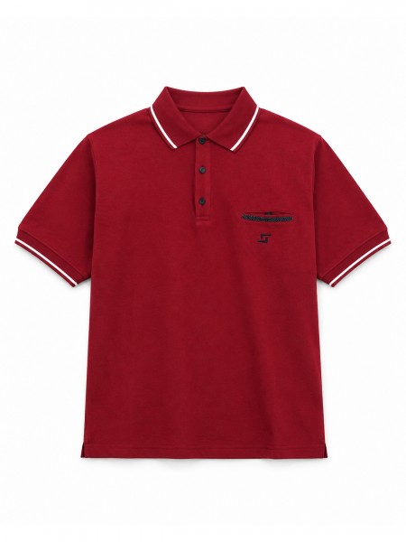 Polo piqu� contrasts