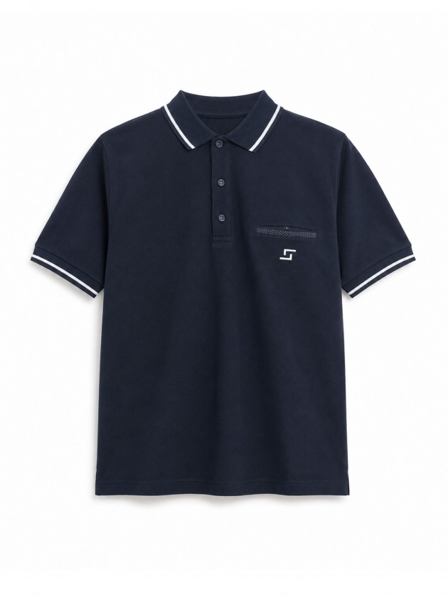 Polo piqu� contrasts