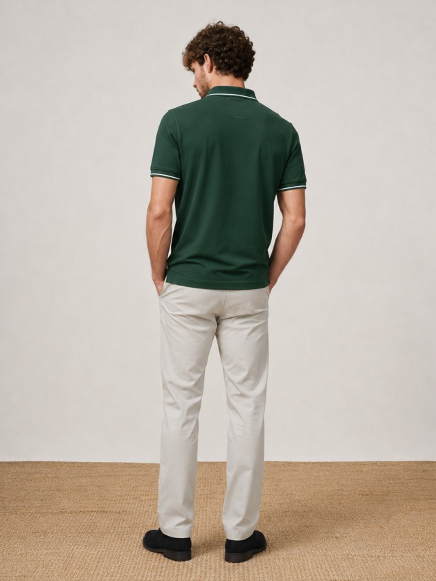 Polo piqu� contrasts