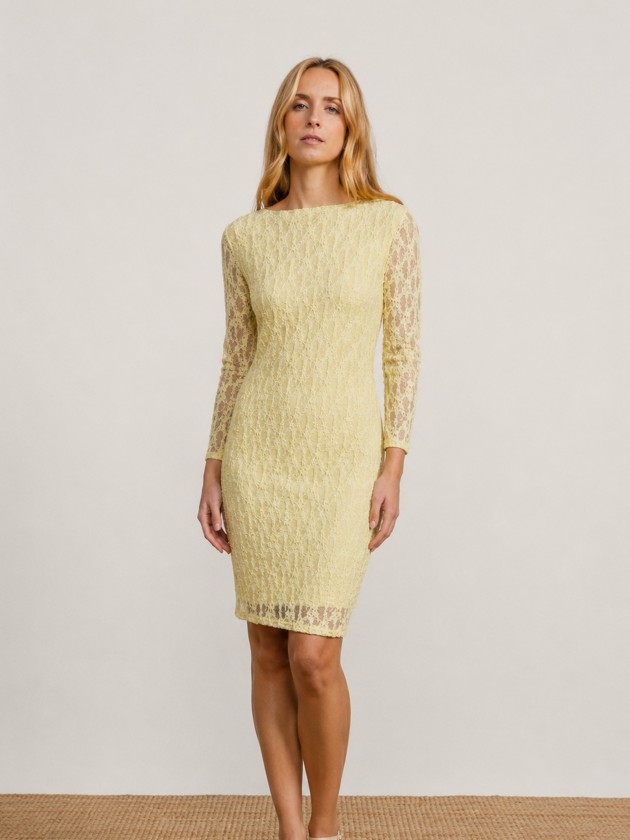 Midi dress with lace Midi dress with lace