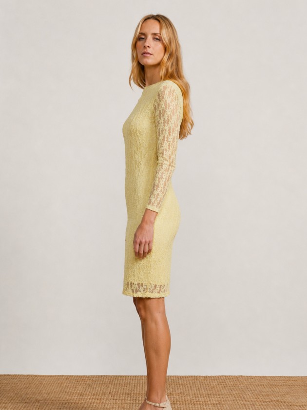 Midi dress with lace Midi dress with lace