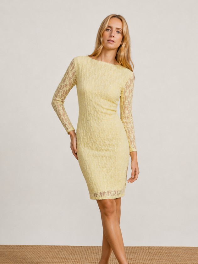 Midi dress with lace Midi dress with lace