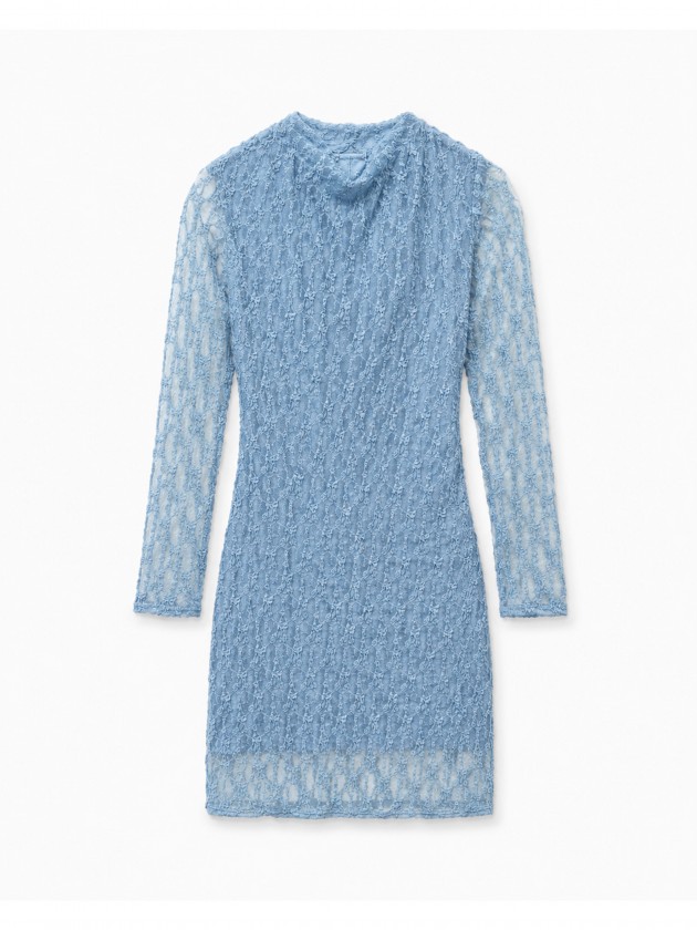 Midi dress with lace