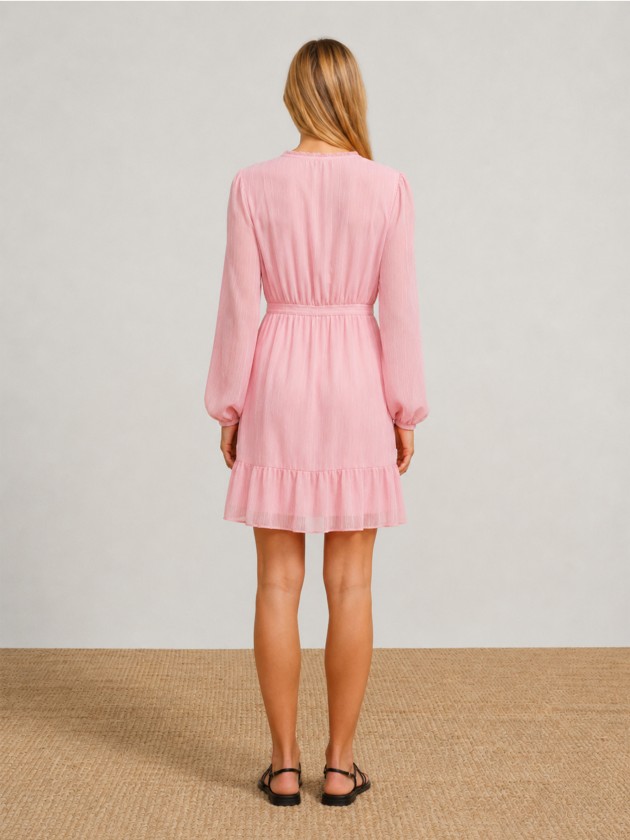 Midi dress with bow